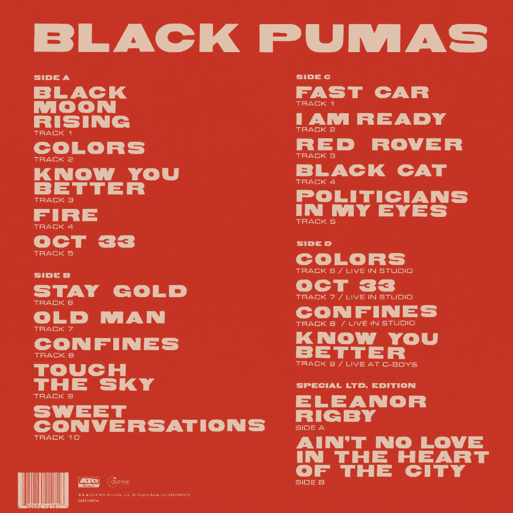 Signed Black Pumas Deluxe Edition Double Vinyl – Hello Merch