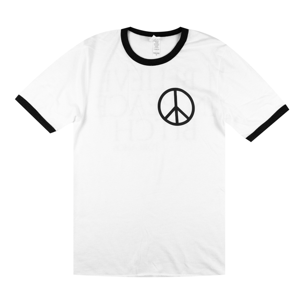 Tori Amos - I Believe In Peace Bitch Black Ringer T-Shirt – Hello Merch