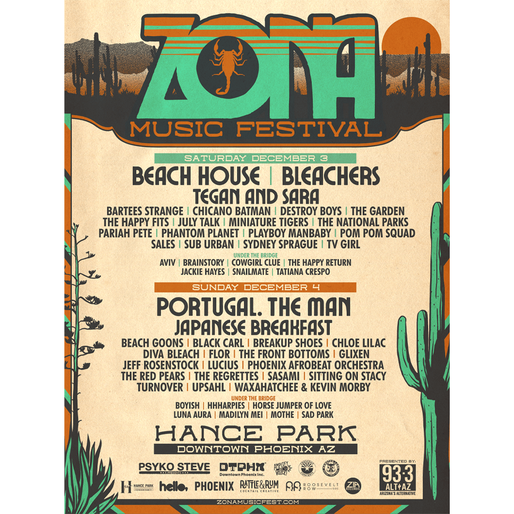 ZONA Music Festival ZONA Music Festival 18x24 Lineup Poster Hello Merch