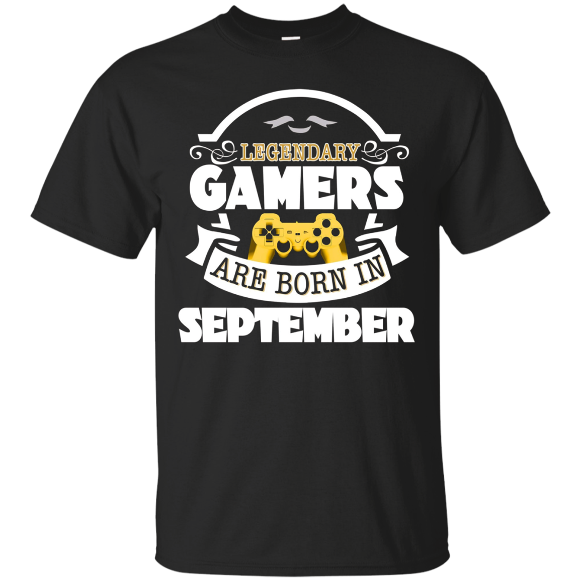 Funny Video Game T Shirt Legendary Gamers September Bday Tee