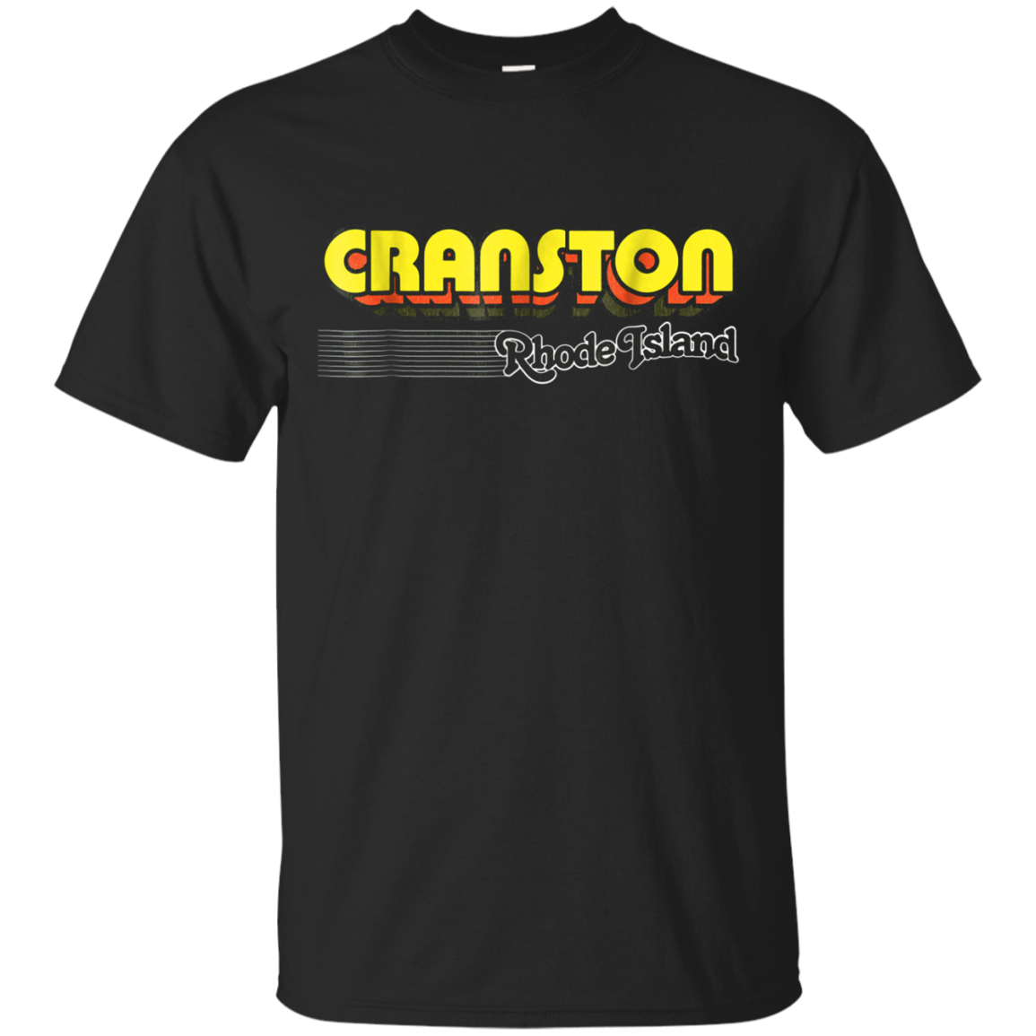 Vintage Cranston, Rhode Island T-shirt - Retro Stripes