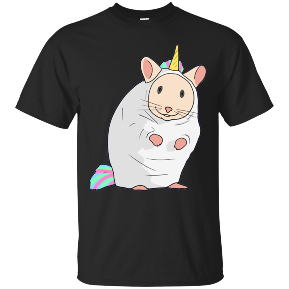 Animal Hamster Dressed As A Unicorn Costumed Ts Shirts