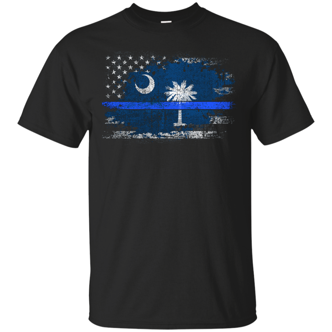 South Carolina Thin Blue Line Flag T-shirt