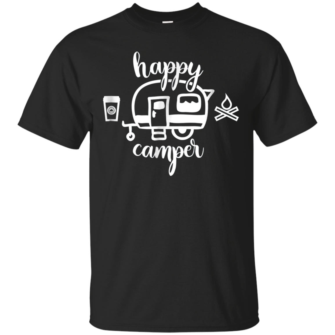 Happy Camper - Vintage Rv Trailer Camping Shirt