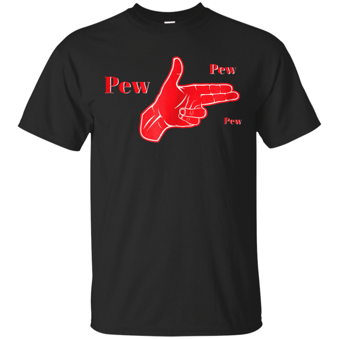 Finger Gun Pew T-shirt By Earn Your Sleep