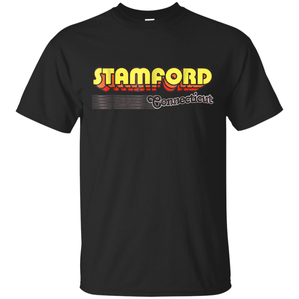 Vintage Stamford, Connecticut T-shirt - Retro Stripes