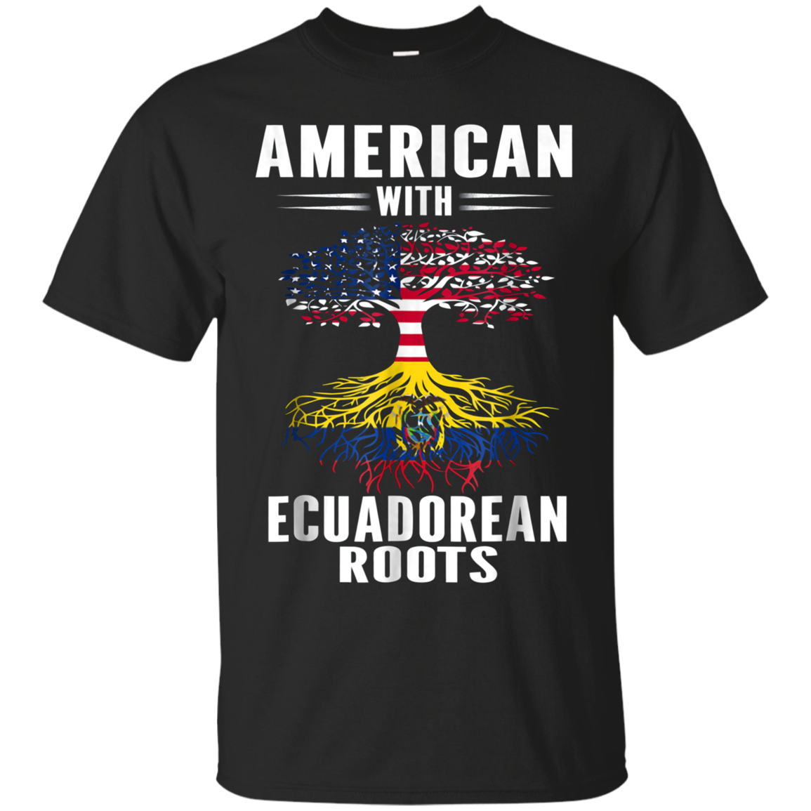 American With Ecuadorean Roots Patriot Usa Ecuador Tshirt