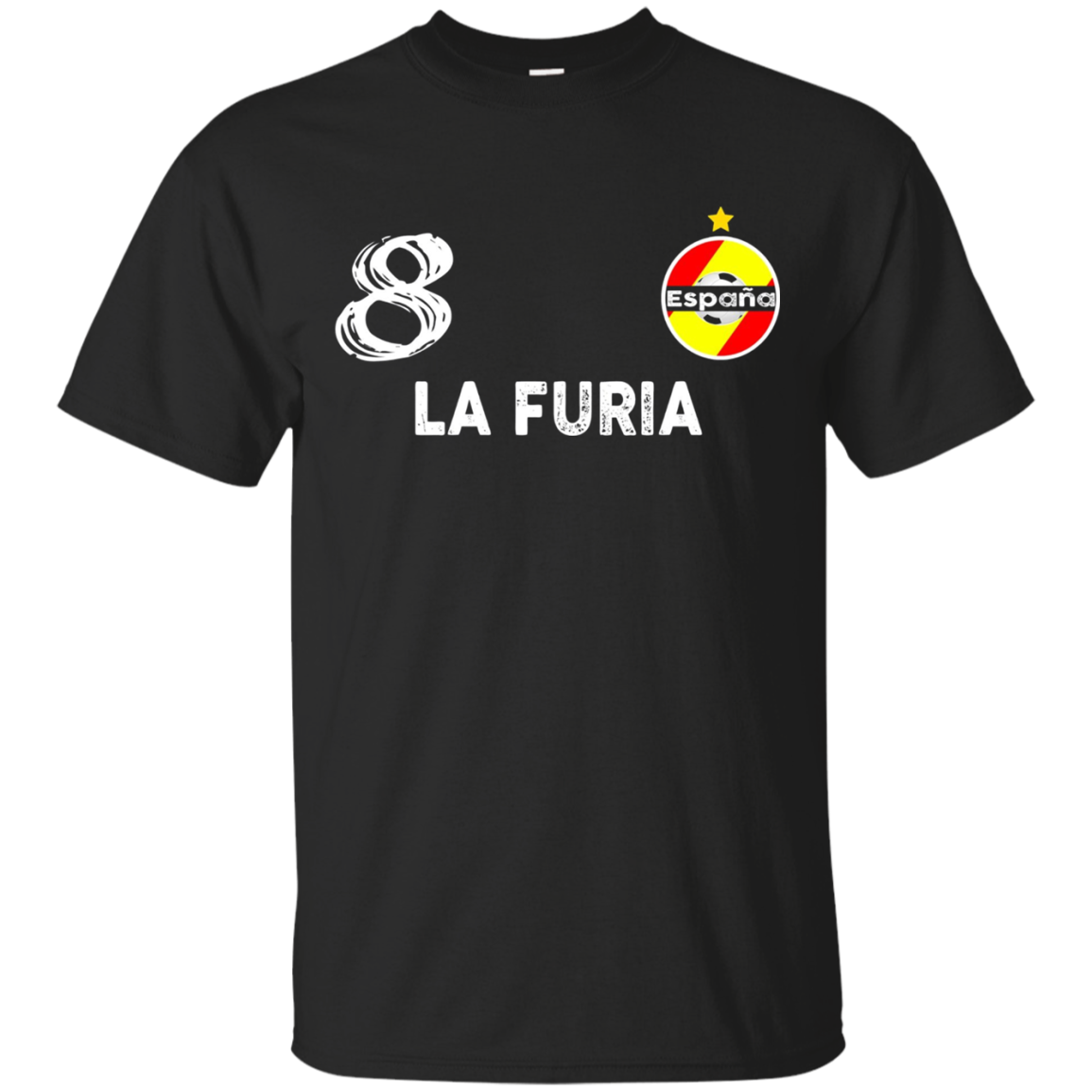 Spain Soccer Shirt #8 Russia 2018 Football Fan La Furia