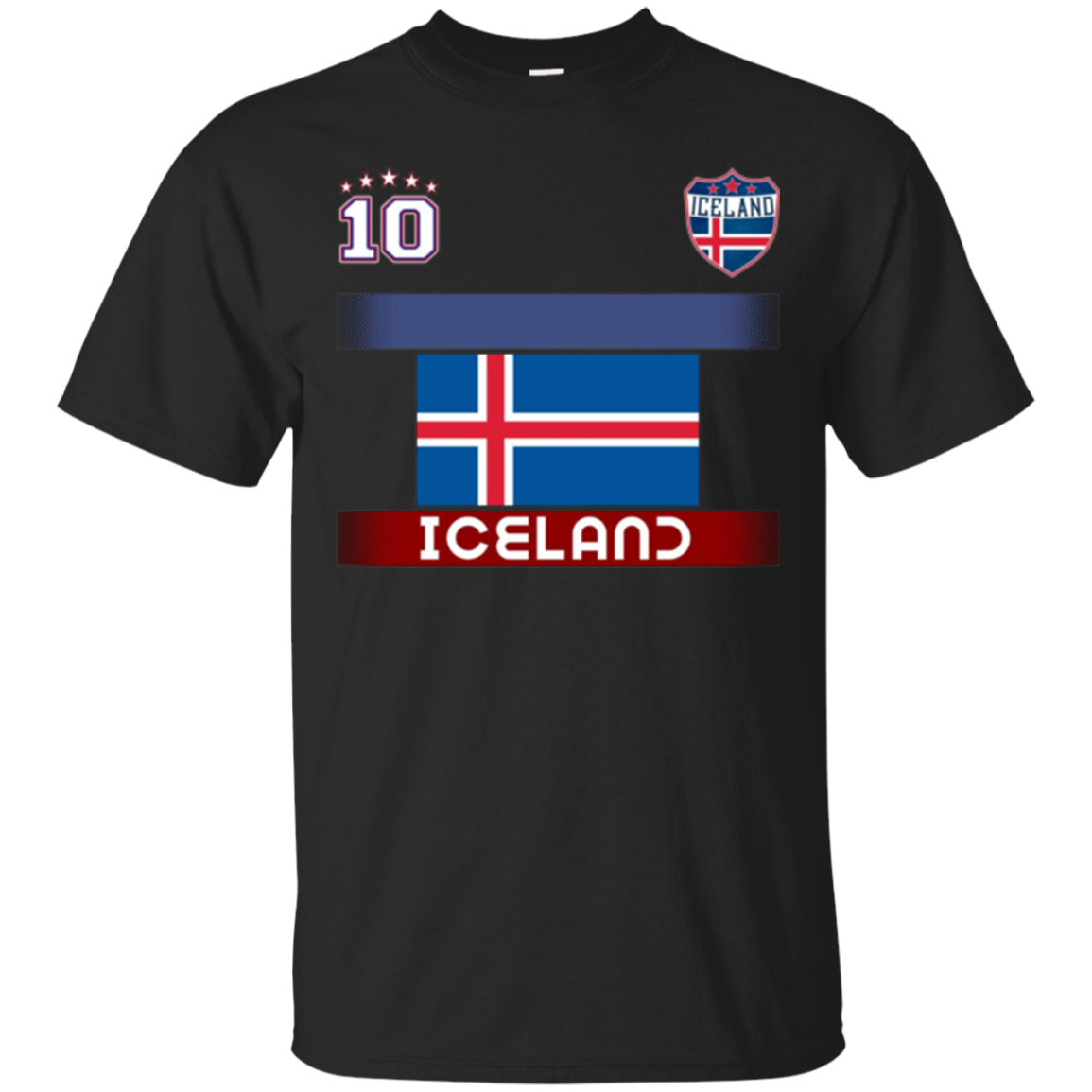 Iceland Football Soccer T-shirt With National Flag