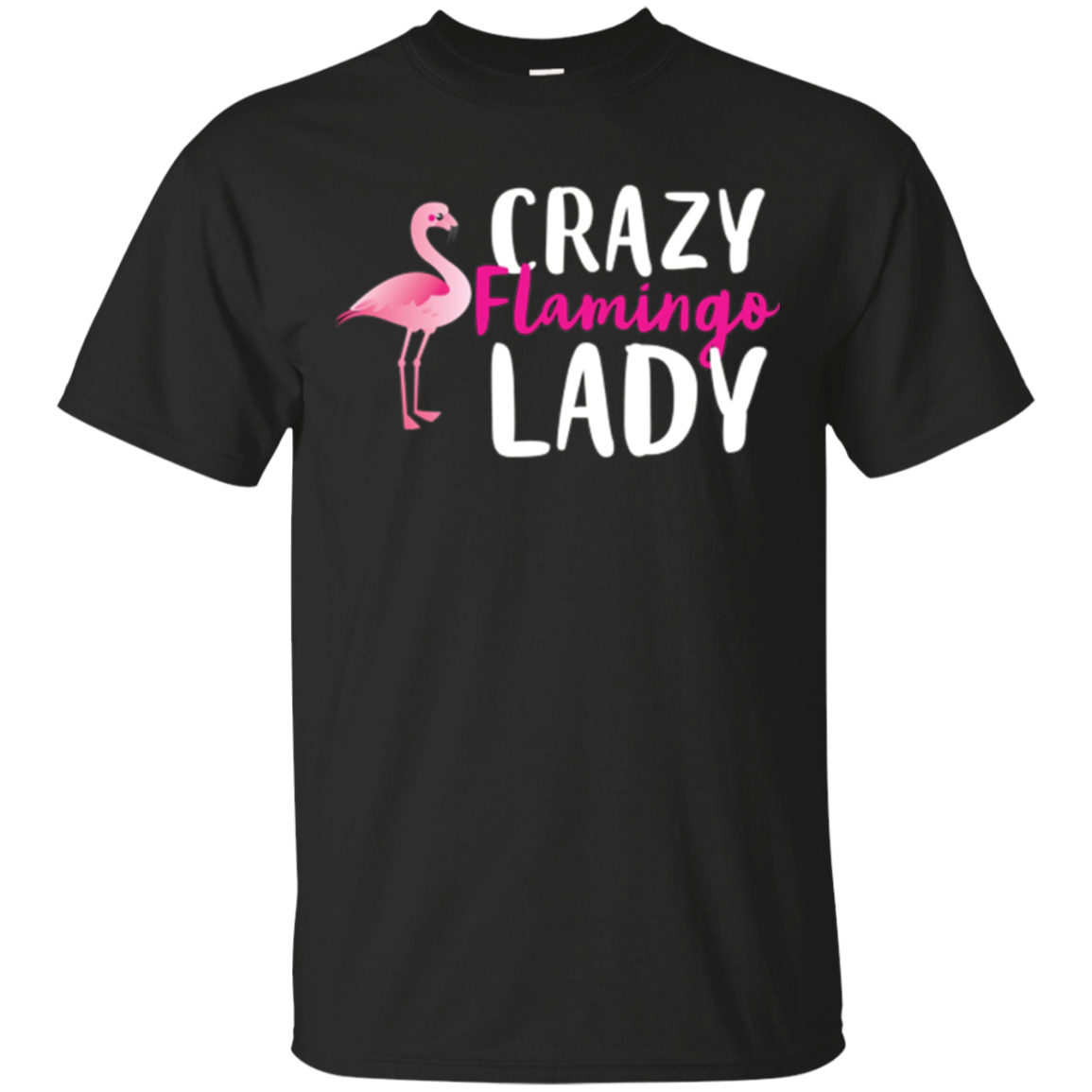 Crazy Flamingo Lady Wading Bird Species Lover Humor T-shirt