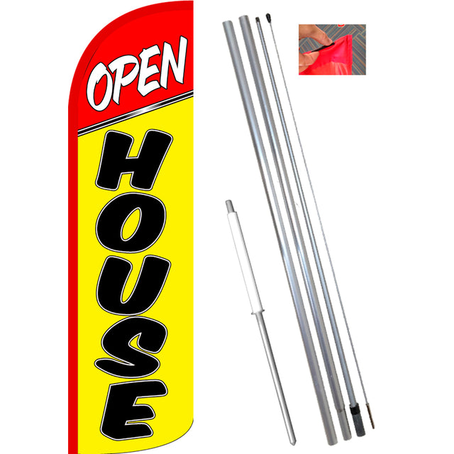 Open House Windless Polyknit Feather Flag with Bundle ...