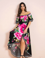Load image into Gallery viewer, Midnight Pink Flowers Dress
