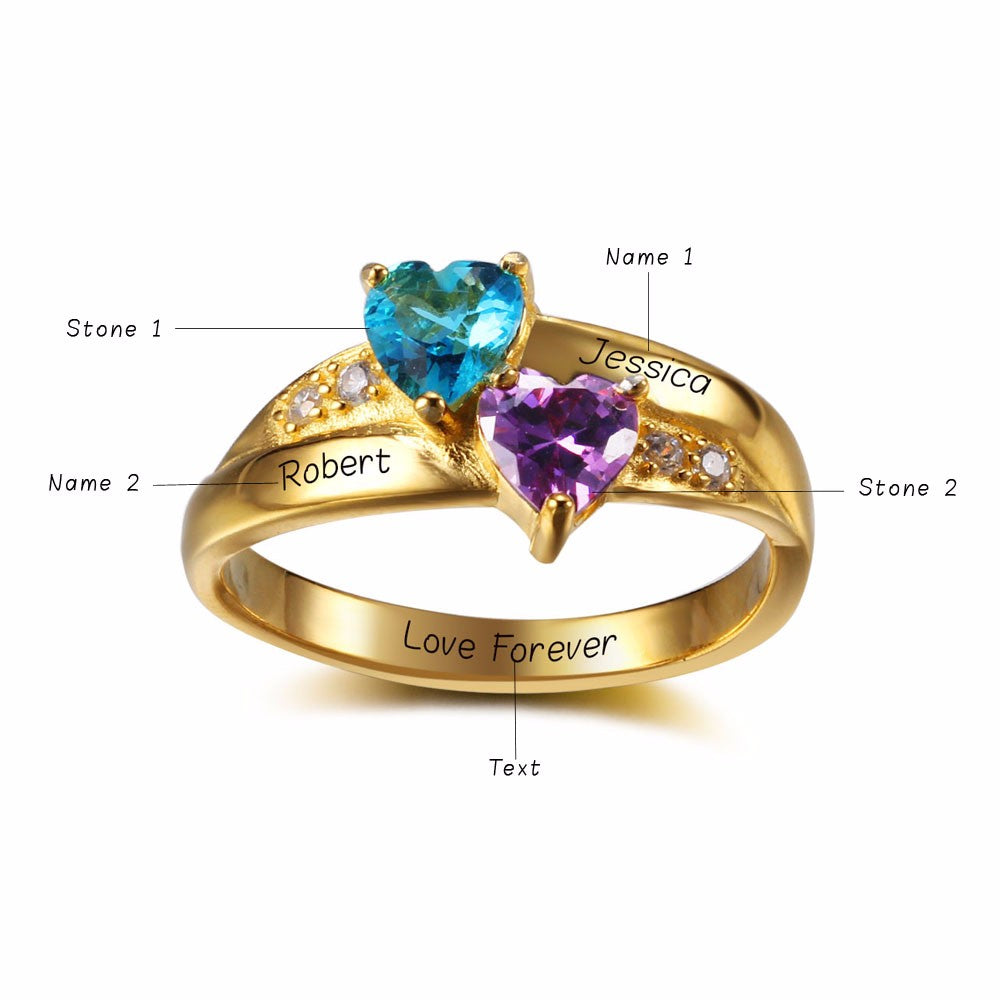 gemstone promise rings