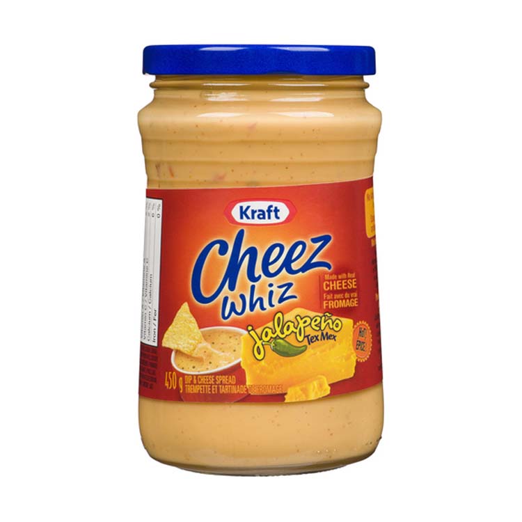 Kraft Cheez Whiz Jalapeno Tex Mex Spread 450ml1lb Glass Jar Keenan 