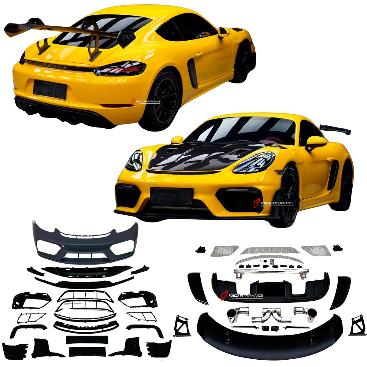 CONVERSION BODY KIT for PORSCHE 718 982 BOXSTER CAYMAN UPGRADE to GT4 RS SPYDER 2016+