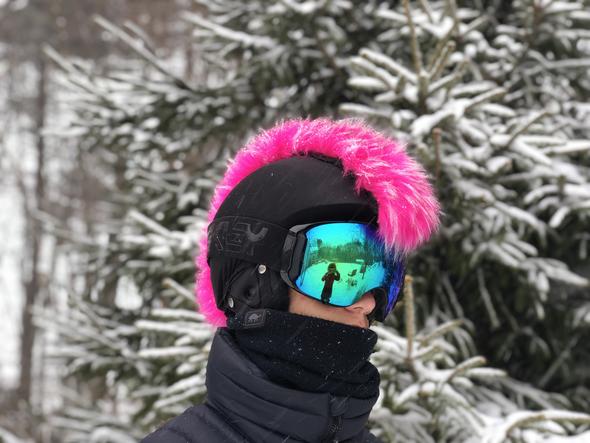 Rijden bevel Onderdompeling Midnight Blue fur ski helmet cover Mohawk – Burrfur