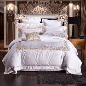 Queen King Egypt Cotton Royal Garden Luxury Comforter Set