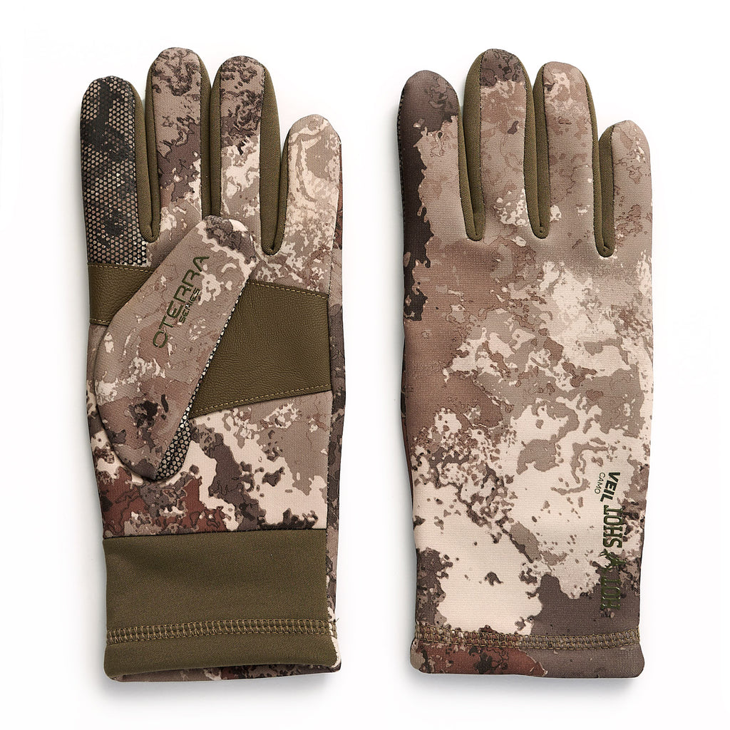 wool camo gloves