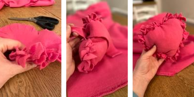 Valentine's DIY Gift for Dogs - No Sew Heart Toy