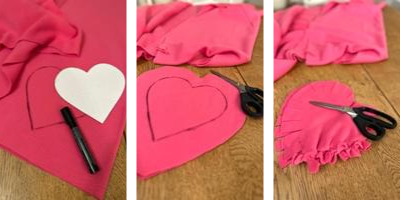 Instructions - DIY No Sew Heart Toy for Dogs Valentine's Gift