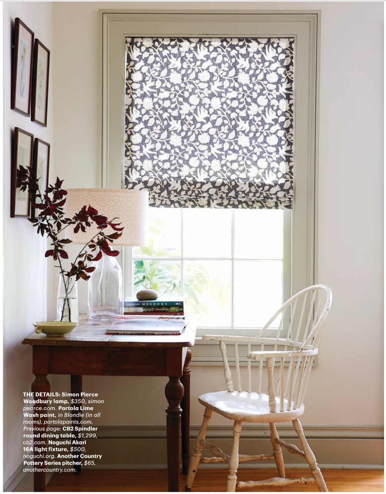 greige textiles in Martha Stewart Living October 2021 custom lampshades handmade in california Photography: Dane Tashima