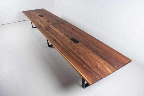 long rectangular boardroom table