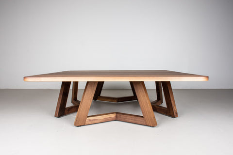 A Large low coffee table for making puzzles at