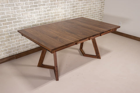 Square Center Extension Dining Table.