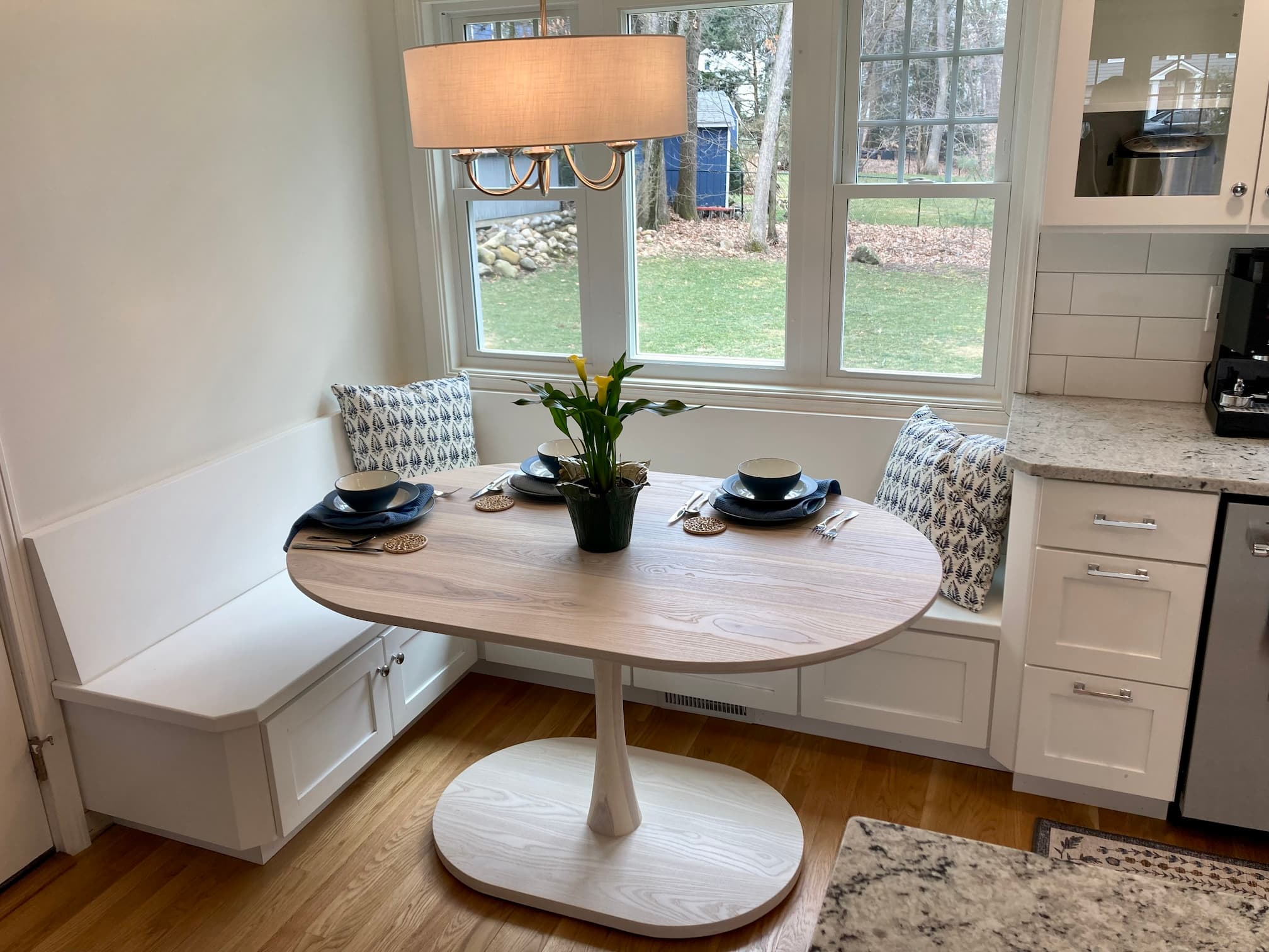 A Dining Table in a Banquette