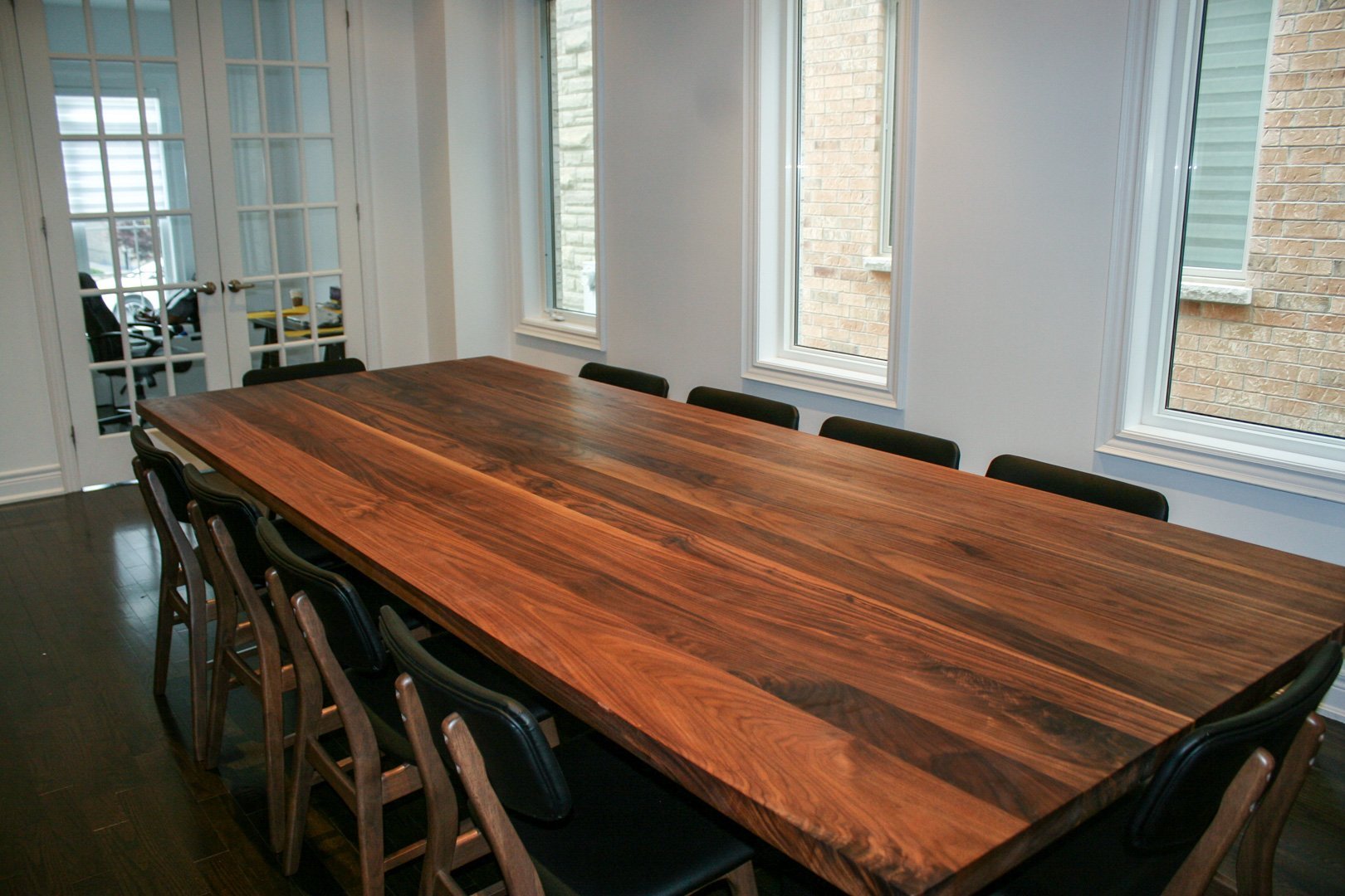 Long Custom Walnut Dining Table For Beth Loewen Design Studios
