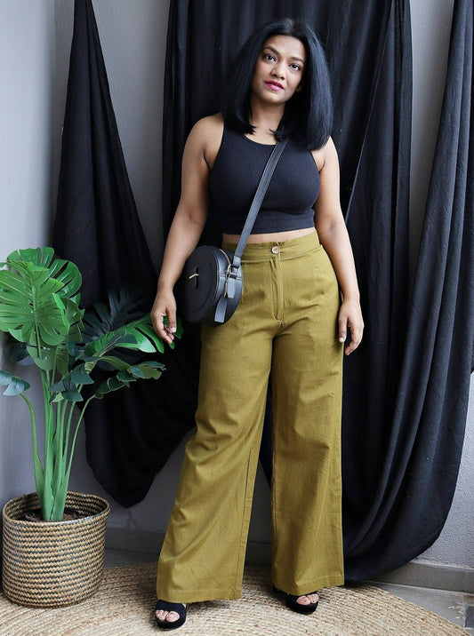 Maroon Handloom Cotton Wide Leg Pants – Madhurima Bhattacharjee