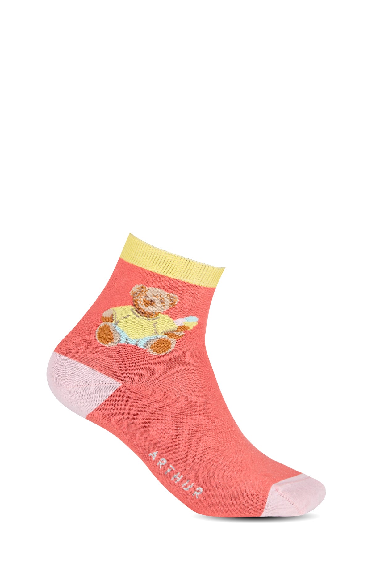 Chaussettes teddy corail