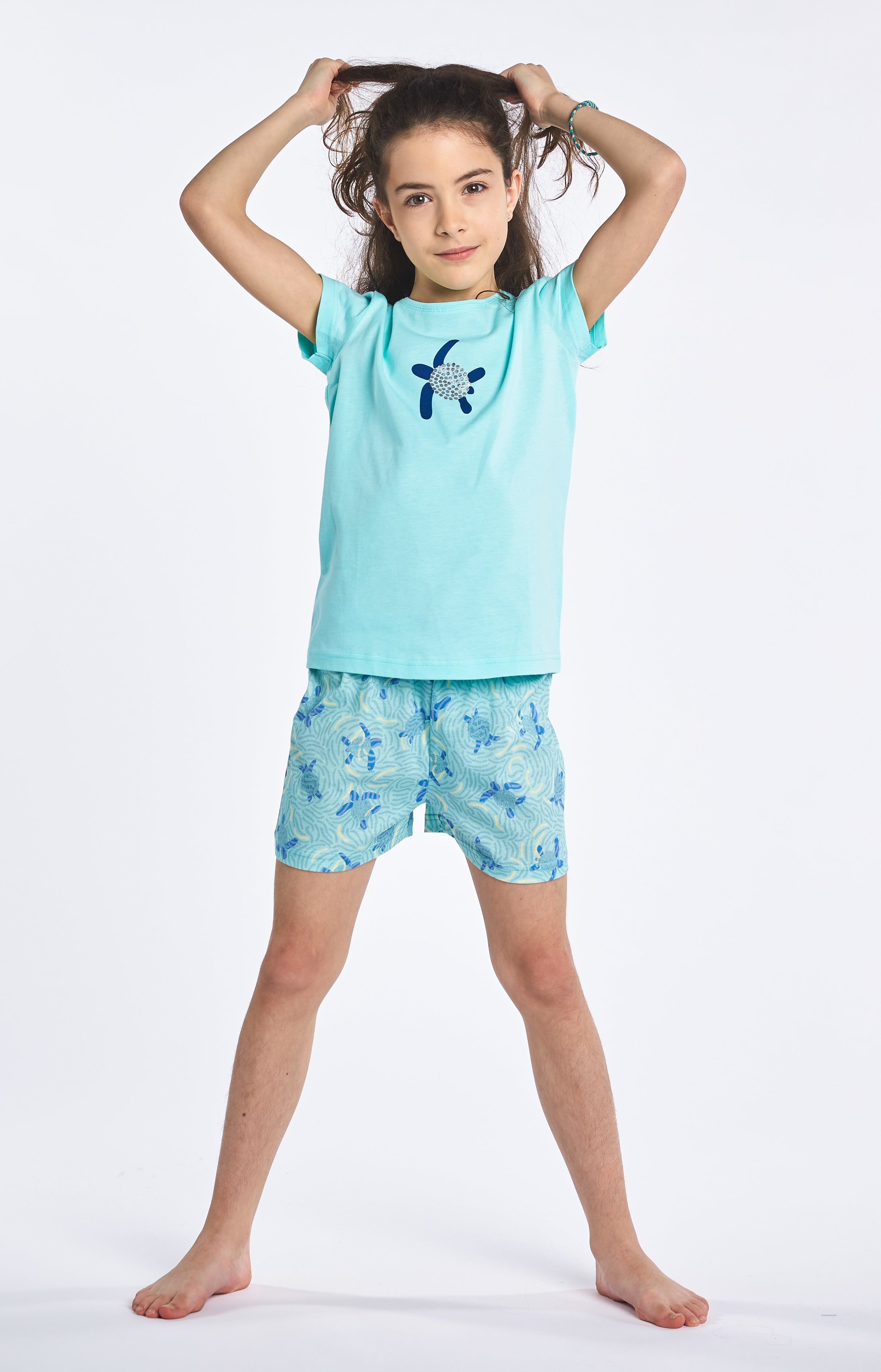 Pyjama court tortue 