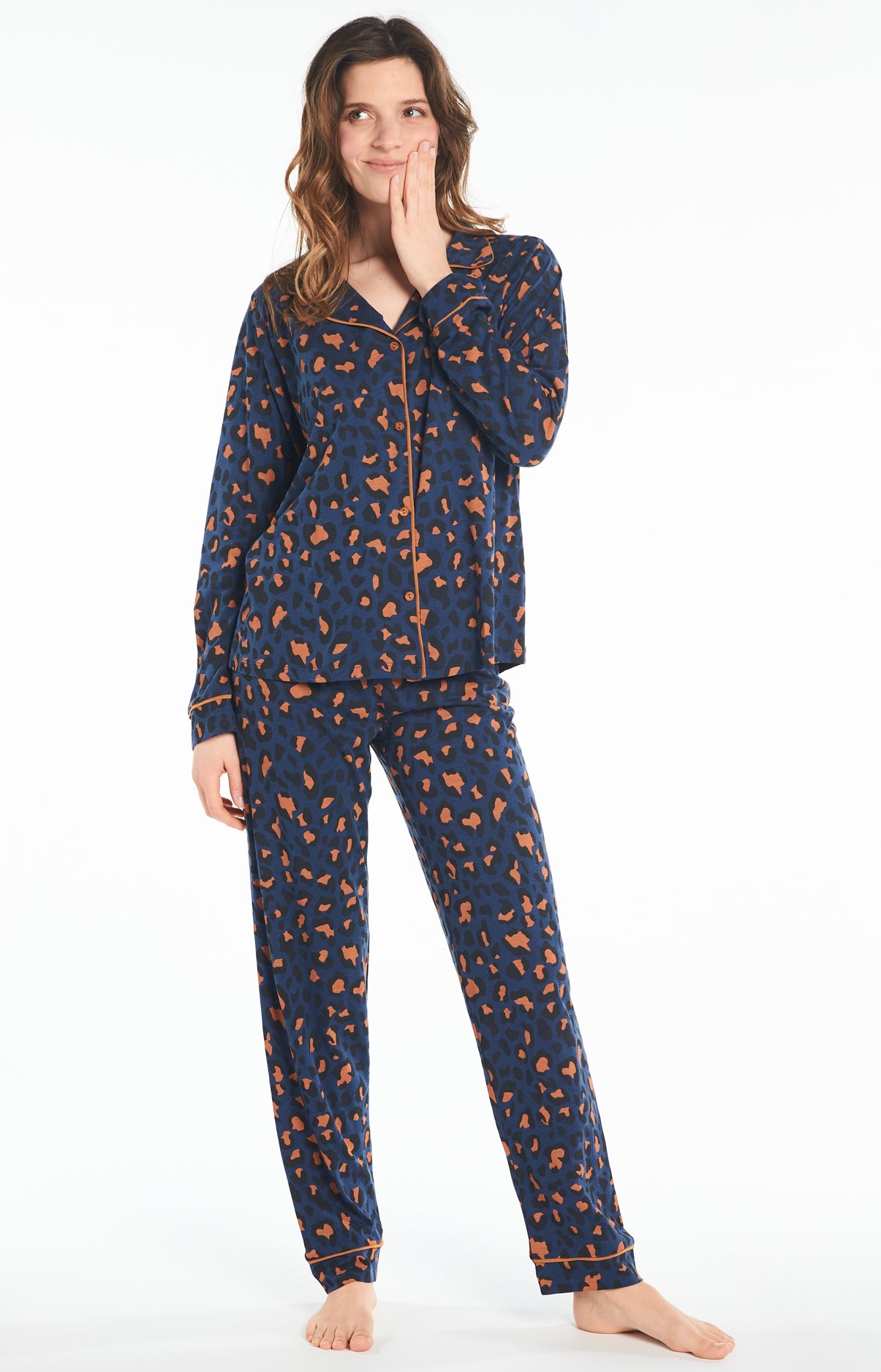 Pyjama Long Lyocell - Leopard