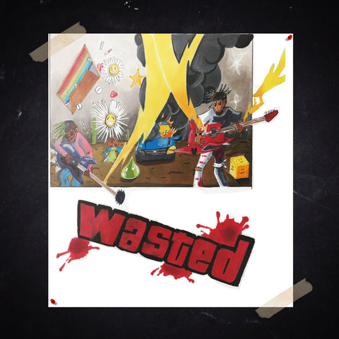 Juice WRLD Wasted Album Cover T-Shirt Black