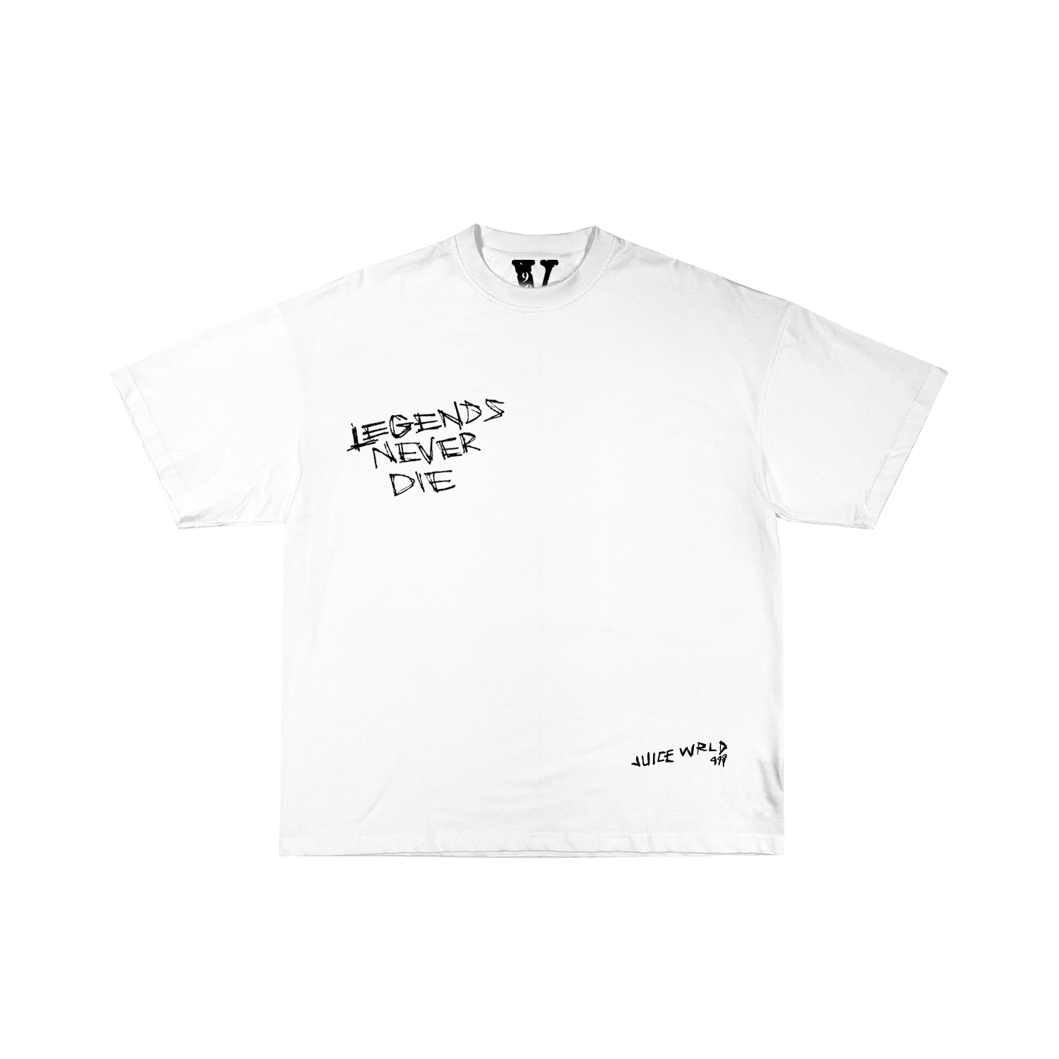 Juice Wrld X Vlone Legends Never Die Tee In White Digital Album 999 Club - legends never die roblox music