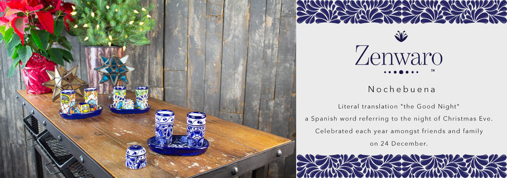 Talavera tequila shooter sets from Mexico