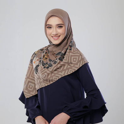 Jilbab Segi Empat Warna Khaki