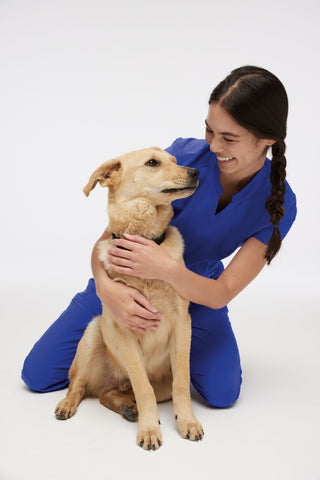 Royal Blue scrub top