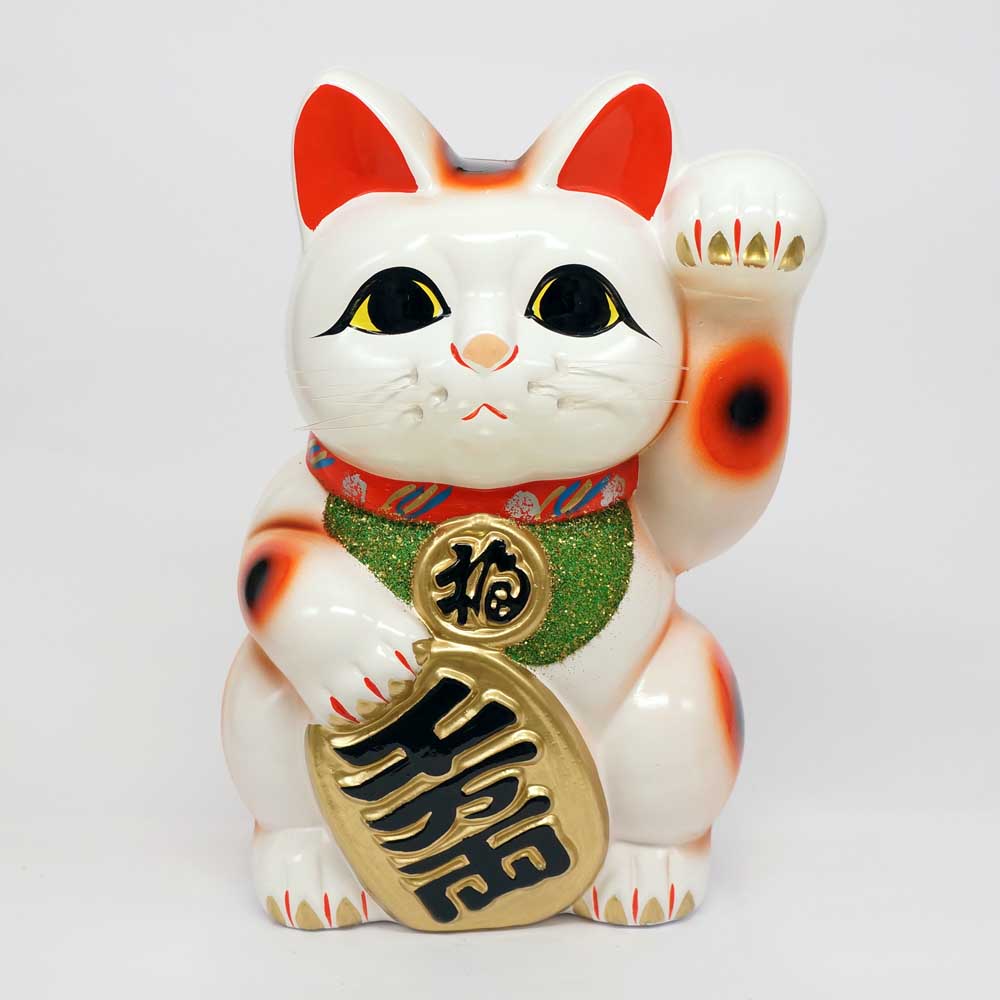 Tokoname-yaki Maneki-neko with Gold 