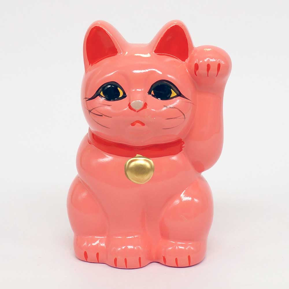 pink lucky cat