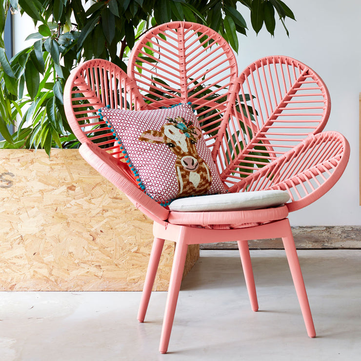 Petal Chair - Peach in 2020 | Rattan chair cushions, Cane dining chairs