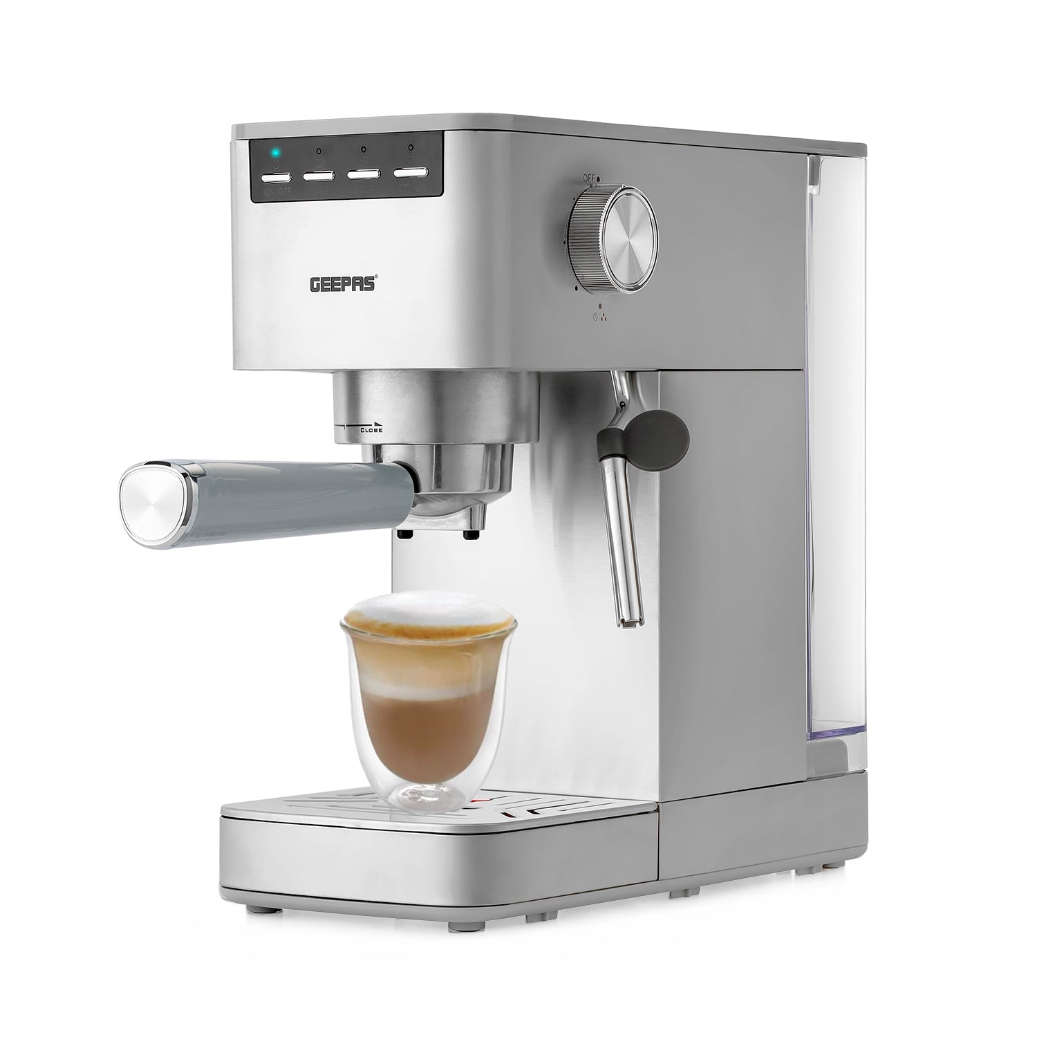 Photos - Coffee Maker Geepas Platinum Series 15-Bar Espresso & Cappuccino Coffee Machine GCM41523UK 