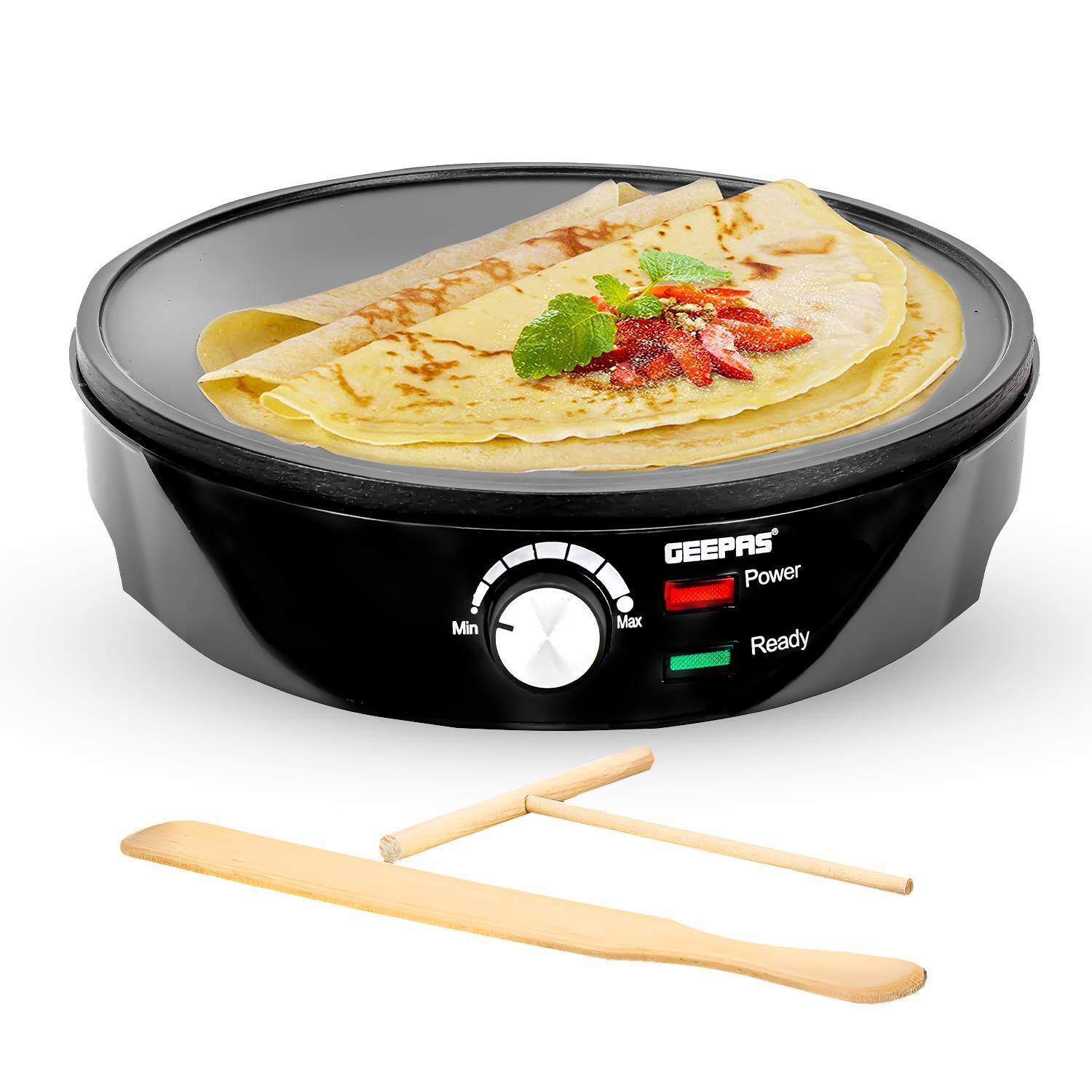 Electric Pancake/Crepe Maker Non-Stick Cooking Plate + Free Utensils