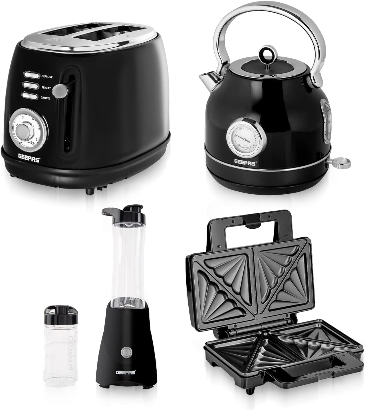 Image of Vintage Kettle & Toaster, Sports Blender and Toastie Grill Combo