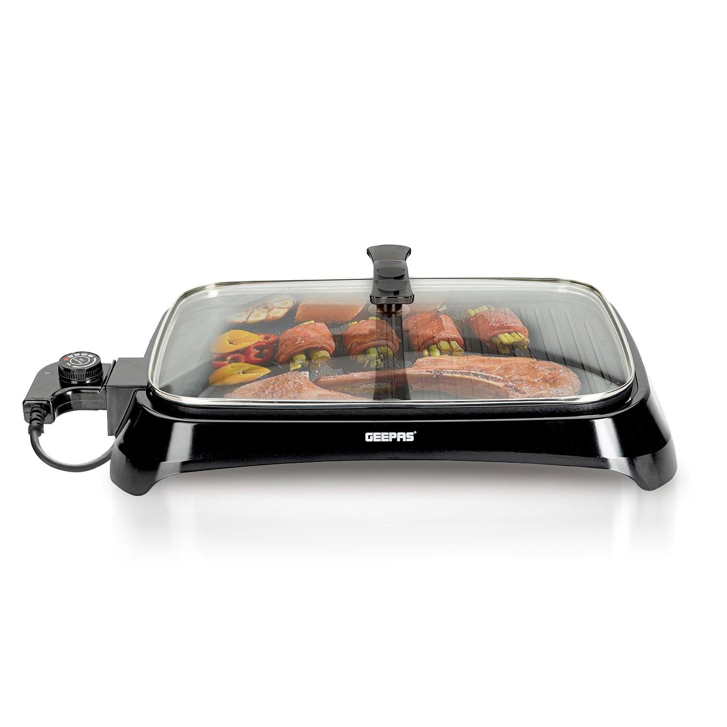 Image of Indoor Smokeless Electric Barbeque Grill With Hot Plate