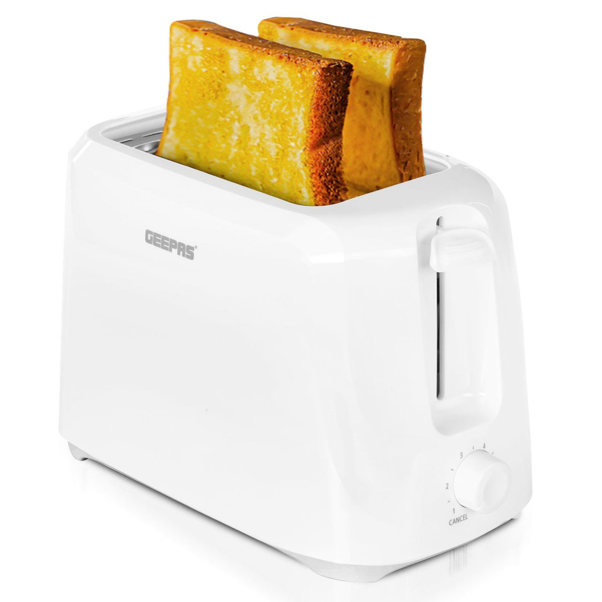 Geepas 2 Slice Bread Toaster With 6 Level Browning Control, 650W