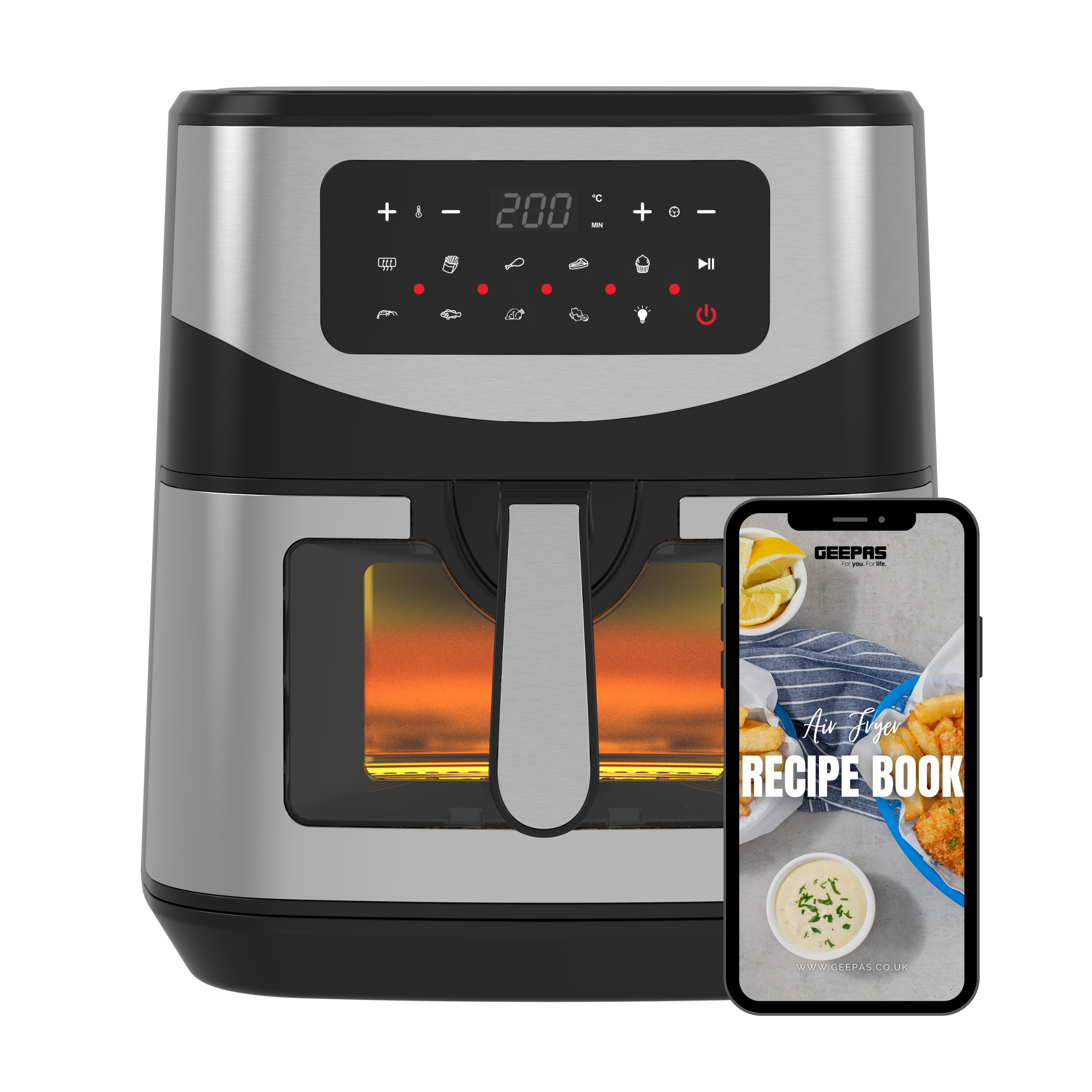 Photos - Fryer Geepas 9.2L Large Digital Instant Vortex Air  + Recipe E-Book GAF37524-1 