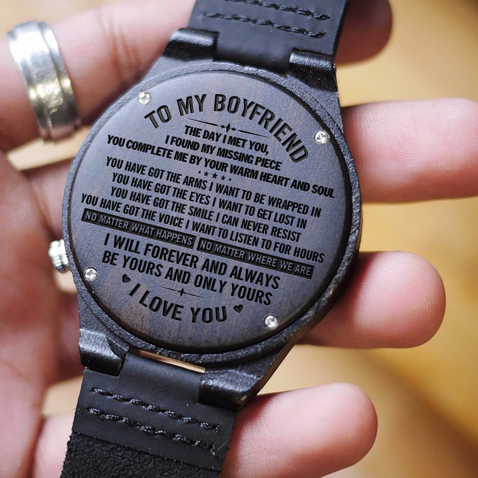 engraved wooden watches for boyfriend