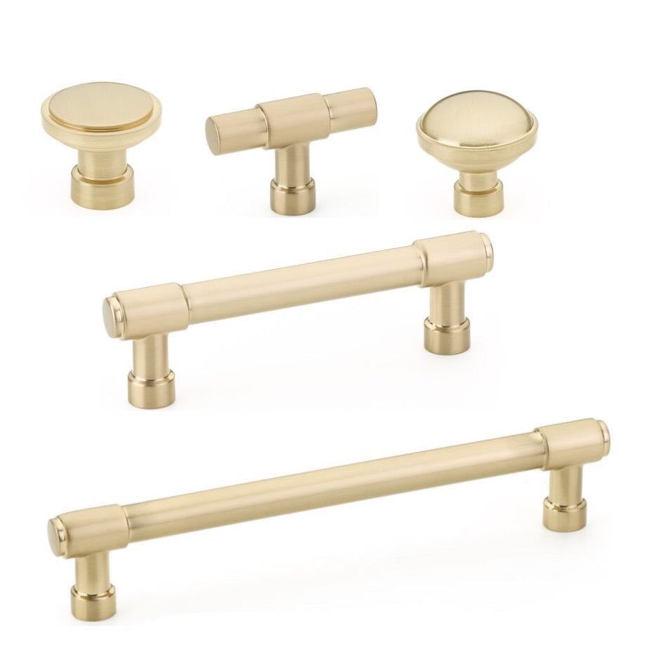 Champagne Bronze Moderna Drawer Pulls and Cabinet Knobs – Forge Hardware  Studio